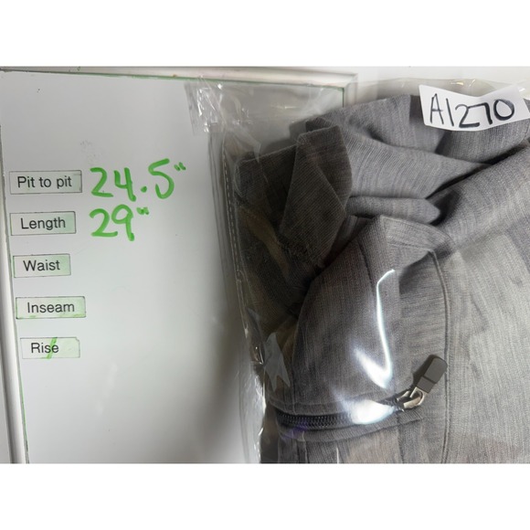 The North Face Mens XL Sweater 1/4 Zip Merino Wool Baselayer Gray FLAW - Picture 8 of 8